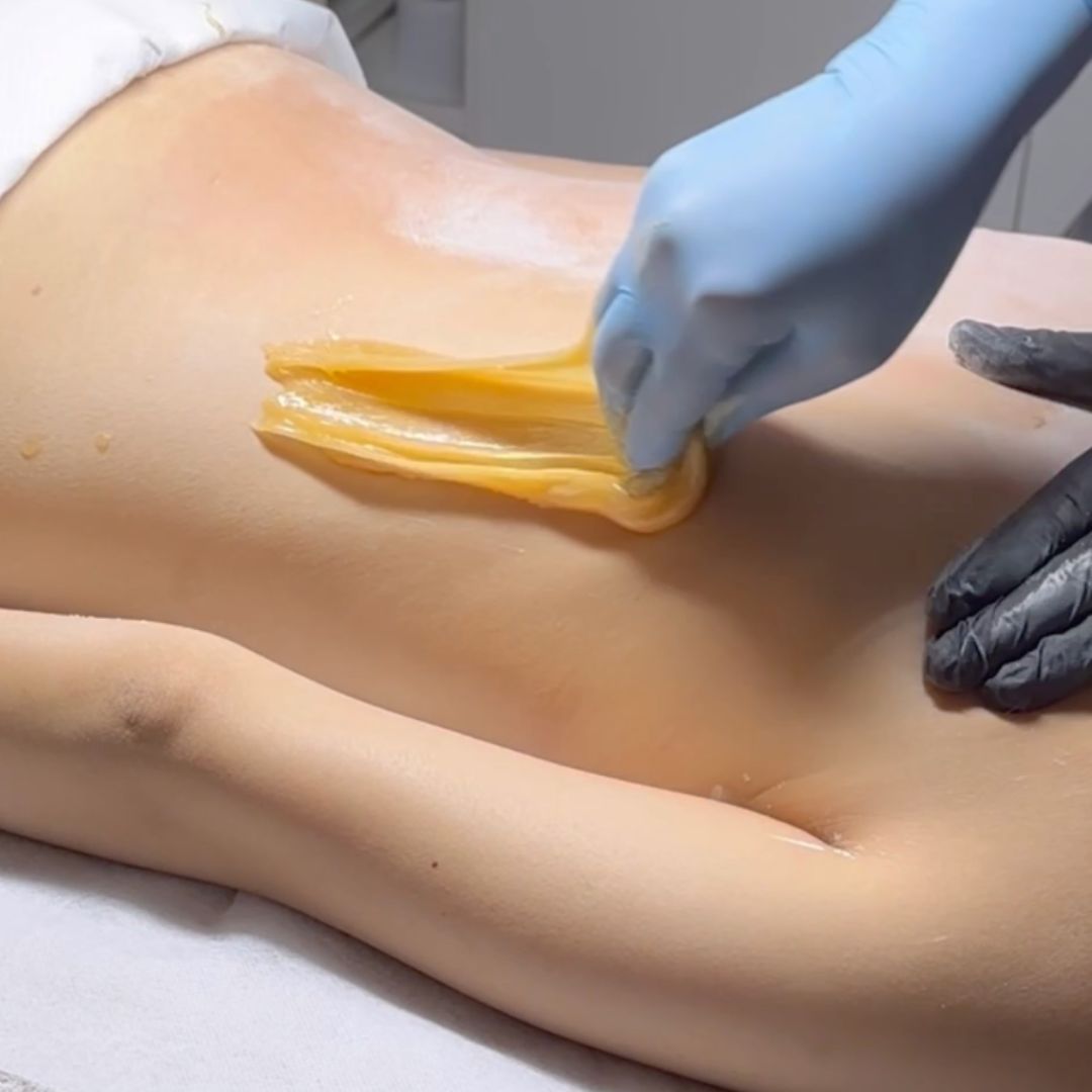 Sugaring - före och efter.